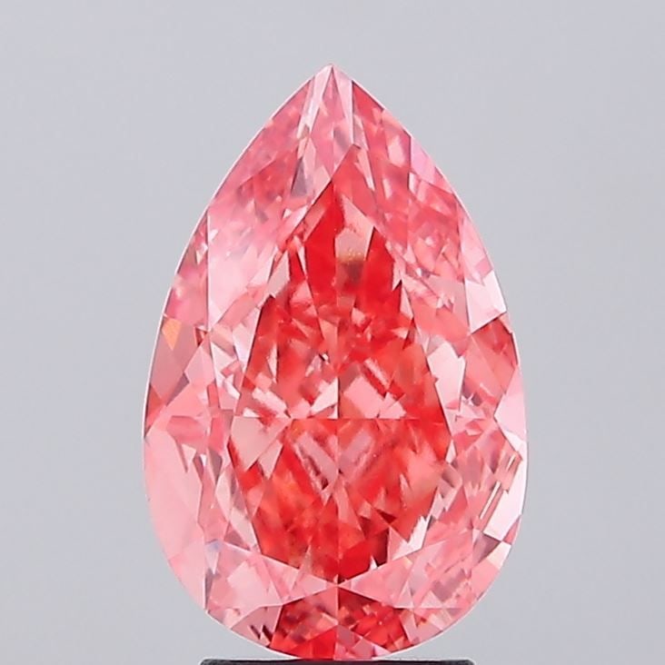 Loose Diamond - PEAR 3.99ct Fancy Vivid Pink VVS2: Loose Diamond - PEAR 3.99ct Fancy Vivid Pink VVS2 Source: This is a real non-mined Diamond that has been grown in a lab Shape: PEAR Carats: 3.99 Color: Fancy Vivid Pink Certification: IGI Video: