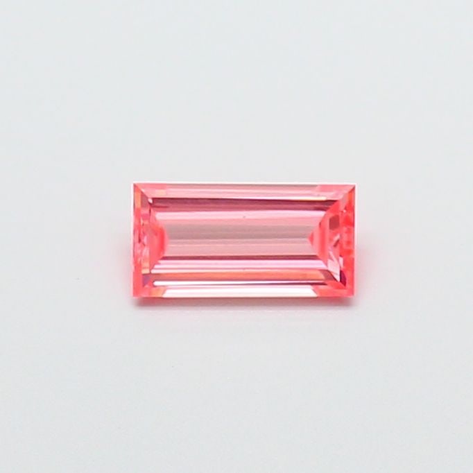 Loose Diamond - BAGUETTE 0.32ct Fancy Vivid Pink VS1: Loose Diamond - BAGUETTE 0.32ct Fancy Vivid Pink VS1 Source: This is a real non-mined Diamond that has been grown in a lab Shape: BAGUETTE Carats: 0.32 Color: Fancy Vivid Pink Certification: NONE Vide