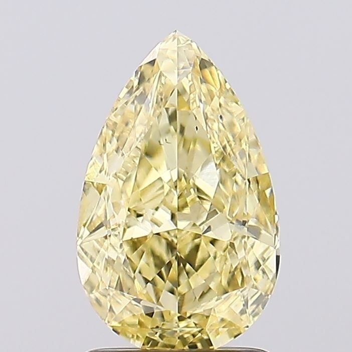 Loose Diamond - PEAR 1.71ct Fancy Intense Yellow VS2: Loose Diamond - PEAR 1.71ct Fancy Intense Yellow VS2 Source: This is a real non-mined Diamond that has been grown in a lab Shape: PEAR Carats: 1.71 Color: Fancy Intense Yellow Certification: IGI Video