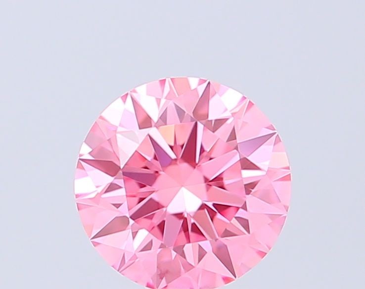 Ideal Loose Diamond - ROUND 0.55ct Fancy Vivid Pink VVS2: Ideal Loose Diamond - ROUND 0.55ct Fancy Vivid Pink VVS2 Source: This is a real non-mined Diamond that has been grown in a lab Shape: ROUND Carats: 0.55 Color: Fancy Vivid Pink Certification: IGI Vide