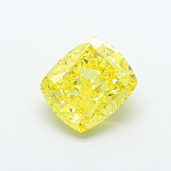 Loose Diamond - CUSHION MODIFIED 4.23ct Fancy Vivid Yellow VS1: Loose Diamond - CUSHION MODIFIED 4.23ct Fancy Vivid Yellow VS1 Source: This is a real non-mined Diamond that has been grown in a lab Shape: CUSHION MODIFIED Carats: 4.23 Color: Fancy Vivid Yellow Cert