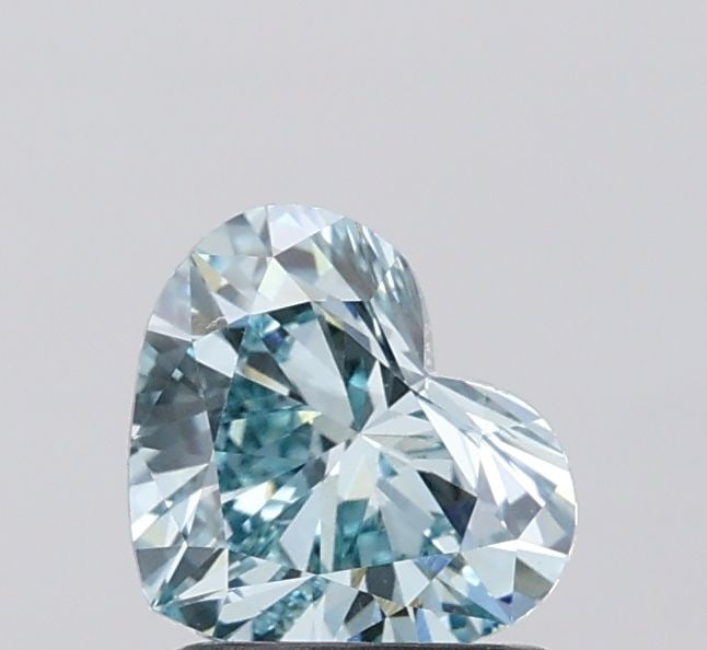 Loose Diamond - HEART 1.04ct Fancy Vivid Greenish Blue VS1: Loose Diamond - HEART 1.04ct Fancy Vivid Greenish Blue VS1 Source: This is a real non-mined Diamond that has been grown in a lab Shape: HEART Carats: 1.04 Color: Fancy Vivid Greenish Blue