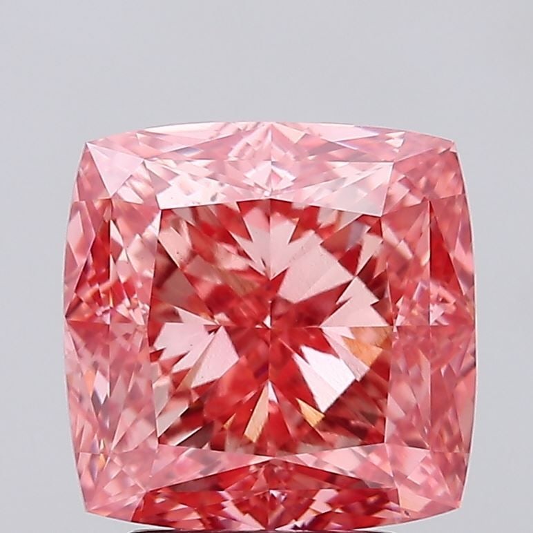 Loose Diamond - CUSHION BRILLIANT 4.71ct Fancy Intense Pink VS1: Loose Diamond - CUSHION BRILLIANT 4.71ct Fancy Intense Pink VS1 Source: This is a real non-mined Diamond that has been grown in a lab Shape: CUSHION BRILLIANT Carats: 4.71 Color: Fancy Intense Pink