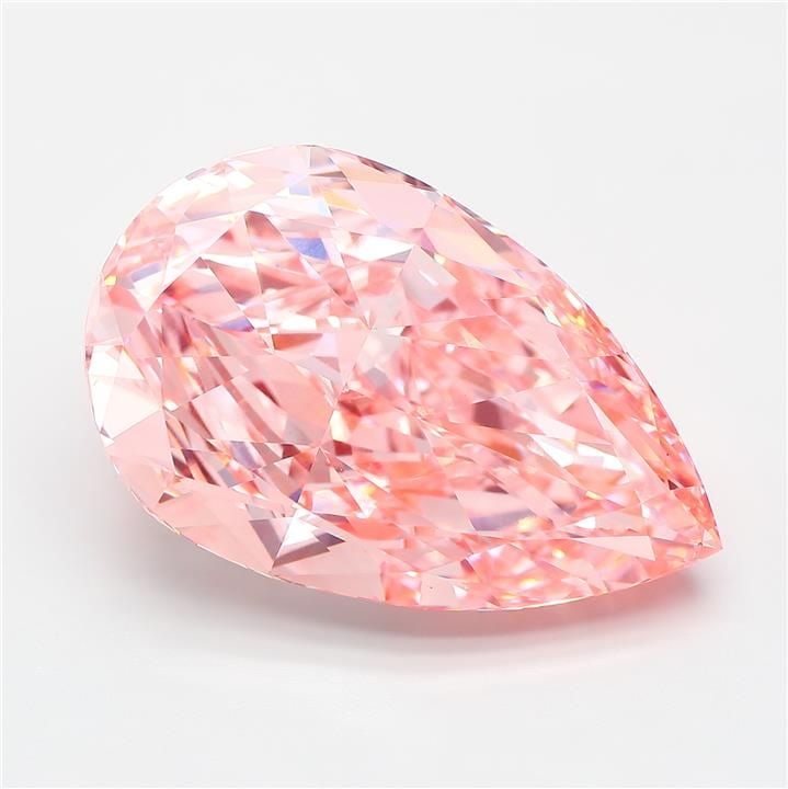 Loose Diamond - PEAR 16.56ct Fancy Vivid Pink VVS2: Loose Diamond - PEAR 16.56ct Fancy Vivid Pink VVS2 Source: This is a real non-mined Diamond that has been grown in a lab Shape: PEAR Carats: 16.56 Color: Fancy Vivid Pink Certification: IGI Video: