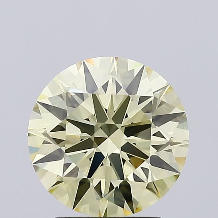 Ideal Loose Diamond - ROUND 2.06ct Fancy Light Yellow VVS1: Ideal Loose Diamond - ROUND 2.06ct Fancy Light Yellow VVS1 Source: This is a real non-mined Diamond that has been grown in a lab Shape: ROUND Carats: 2.06 Color: Fancy Light Yellow Certification: IGI 