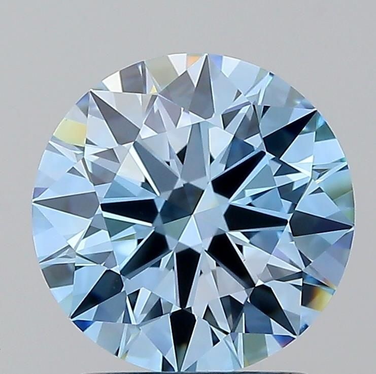 Ideal Loose Diamond - ROUND 1.53ct Fancy Vivid Blue VVS1: Ideal Loose Diamond - ROUND 1.53ct Fancy Vivid Blue VVS1 Source: This is a real non-mined Diamond that has been grown in a lab Shape: ROUND Carats: 1.53 Color: Fancy Vivid Blue Certification: IGI Vide