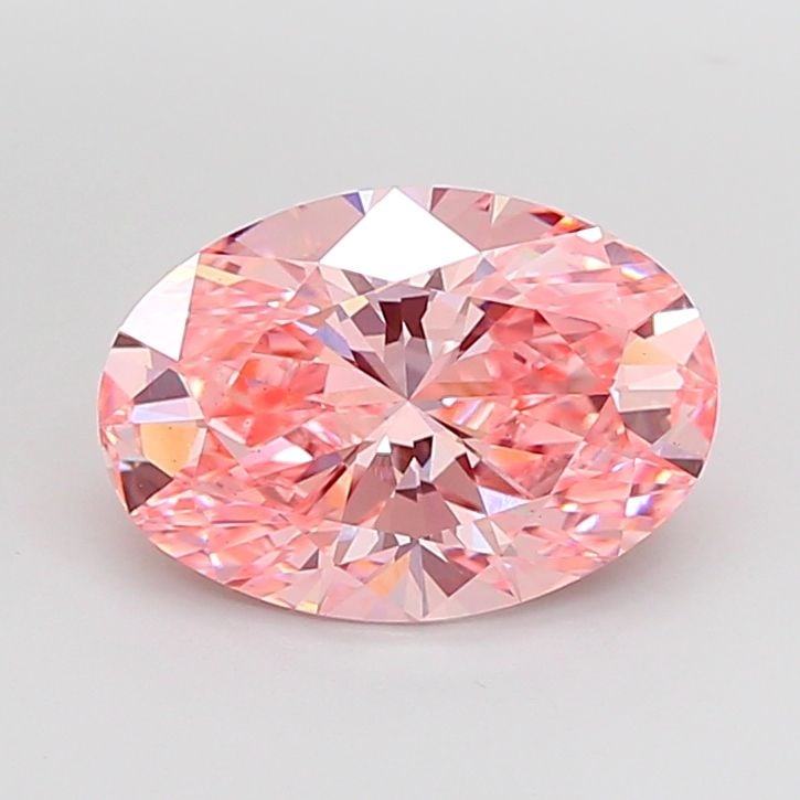 Loose Diamond - OVAL 4.01ct Fancy Vivid Pink VS2: Loose Diamond - OVAL 4.01ct Fancy Vivid Pink VS2 Source: This is a real non-mined Diamond that has been grown in a lab Shape: OVAL Carats: 4.01 Color: Fancy Vivid Pink Certification: IGI Video: