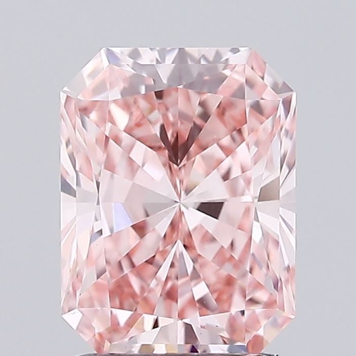 Loose Diamond - RADIANT 1.65ct Fancy Vivid Pink VS1: Loose Diamond - RADIANT 1.65ct Fancy Vivid Pink VS1 Source: This is a real non-mined Diamond that has been grown in a lab Shape: RADIANT Carats: 1.65 Color: Fancy Vivid Pink Certification: IGI Video:
