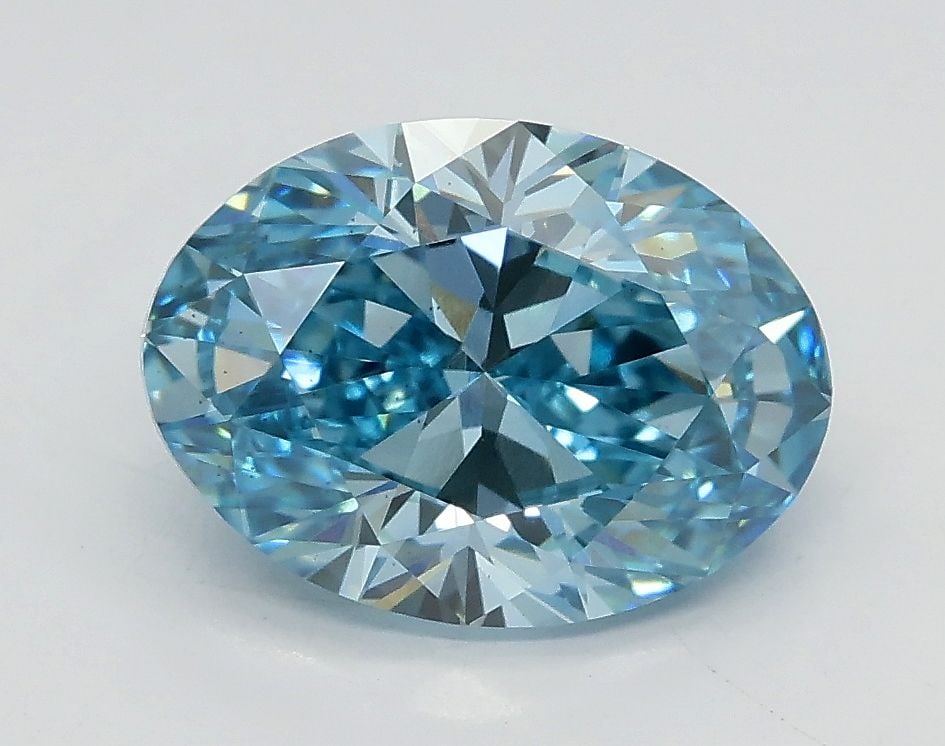 Loose Diamond - OVAL 2.01ct Fancy Vivid Blue VS2: Loose Diamond - OVAL 2.01ct Fancy Vivid Blue VS2 Source: This is a real non-mined Diamond that has been grown in a lab Shape: OVAL Carats: 2.01 Color: Fancy Vivid Blue Certification: IGI Video: