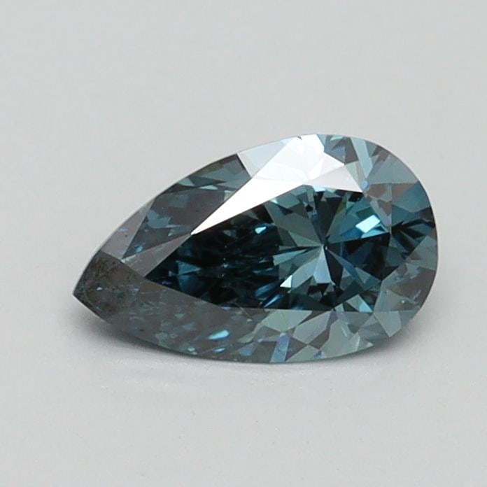 Loose Diamond - PEAR 0.5ct Fancy Vivid Greenish Blue VS2: Loose Diamond - PEAR 0.5ct Fancy Vivid Greenish Blue VS2 Source: This is a real non-mined Diamond that has been grown in a lab Shape: PEAR Carats: 0.5 Color: Fancy Vivid Greenish Blue Certification: I