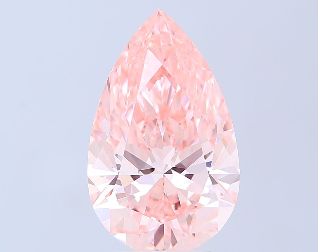 Loose Diamond - PEAR 6.08ct Fancy Intense Pink VVS2: Loose Diamond - PEAR 6.08ct Fancy Intense Pink VVS2 Source: This is a real non-mined Diamond that has been grown in a lab Shape: PEAR Carats: 6.08 Color: Fancy Intense Pink Certification: IGI Video: