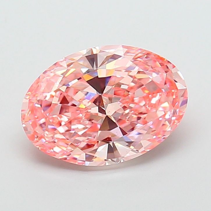 Loose Diamond - OVAL 4.02ct Fancy Vivid Pink VS1: Loose Diamond - OVAL 4.02ct Fancy Vivid Pink VS1 Source: This is a real non-mined Diamond that has been grown in a lab Shape: OVAL Carats: 4.02 Color: Fancy Vivid Pink Certification: IGI Video:
