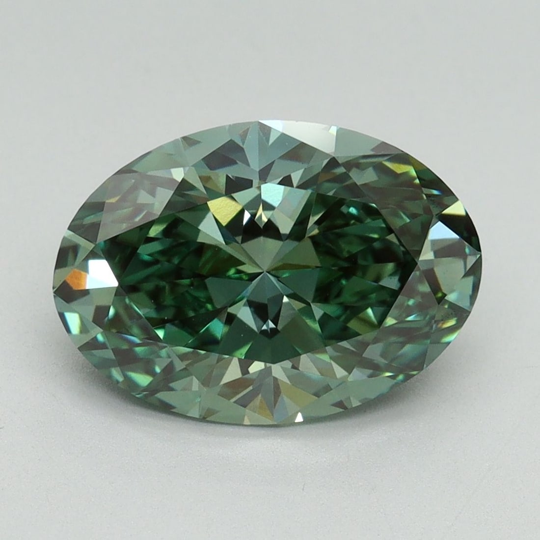 Loose Diamond - OVAL 3.31ct Fancy Vivid Green VVS2 (1 of 1)