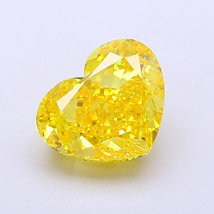 Loose Diamond - HEART 2.03ct Fancy Vivid Yellow VS1: Loose Diamond - HEART 2.03ct Fancy Vivid Yellow VS1 Source: This is a real non-mined Diamond that has been grown in a lab Shape: HEART Carats: 2.03 Color: Fancy Vivid Yellow Certification: IGI Video: