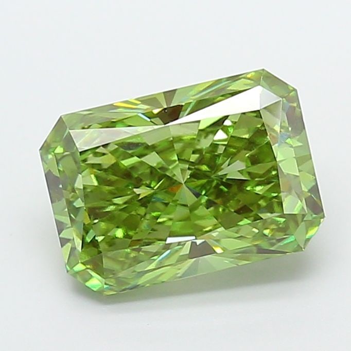 Loose Diamond - RADIANT 5.06ct Fancy Vivid Green VS1: Loose Diamond - RADIANT 5.06ct Fancy Vivid Green VS1 Source: This is a real non-mined Diamond that has been grown in a lab Shape: RADIANT Carats: 5.06 Color: Fancy Vivid Green Certification: IGI Video