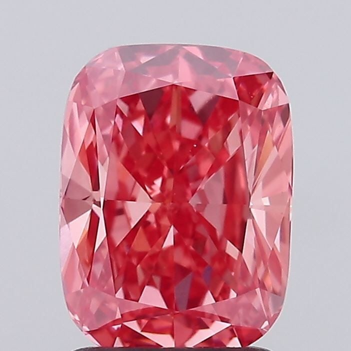 Loose Diamond - CUSHION MODIFIED 2.1ct Fancy Vivid Pink VS1: Loose Diamond - CUSHION MODIFIED 2.1ct Fancy Vivid Pink VS1 Source: This is a real non-mined Diamond that has been grown in a lab Shape: CUSHION MODIFIED Carats: 2.1 Color: Fancy Vivid Pink Certificat