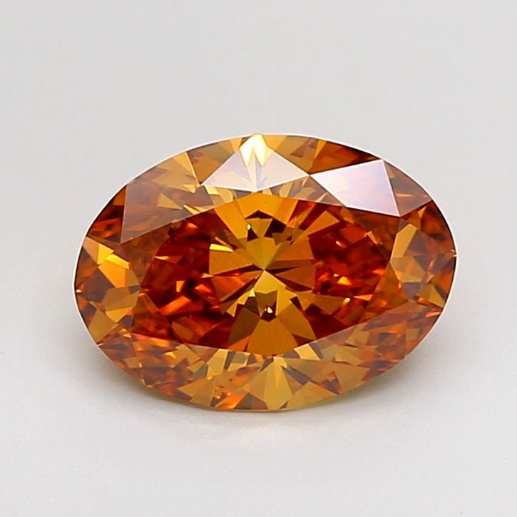 Loose Diamond - OVAL 1.79ct Fancy Orangey Brown VS1: Loose Diamond - OVAL 1.79ct Fancy Orangey Brown VS1 Source: This is a real non-mined Diamond that has been grown in a lab Shape: OVAL Carats: 1.79 Color: Fancy Orangey Brown Certification: IGI Additio