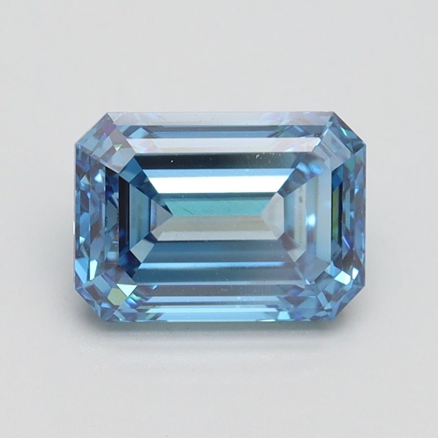 Loose Diamond - EMERALD 1.8ct Fancy Intense Blue VVS2: Loose Diamond - EMERALD 1.8ct Fancy Intense Blue VVS2 Source: This is a real non-mined Diamond that has been grown in a lab Shape: EMERALD Carats: 1.8 Color: Fancy Intense Blue Certification: IGI Vide