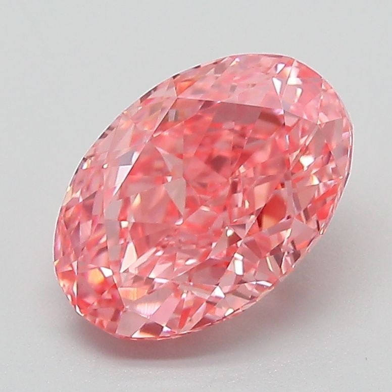 Loose Diamond - OVAL 2.1ct Fancy Vivid Pink VVS2: Loose Diamond - OVAL 2.1ct Fancy Vivid Pink VVS2 Source: This is a real non-mined Diamond that has been grown in a lab Shape: OVAL Carats: 2.1 Color: Fancy Vivid Pink Certification: IGI Video: