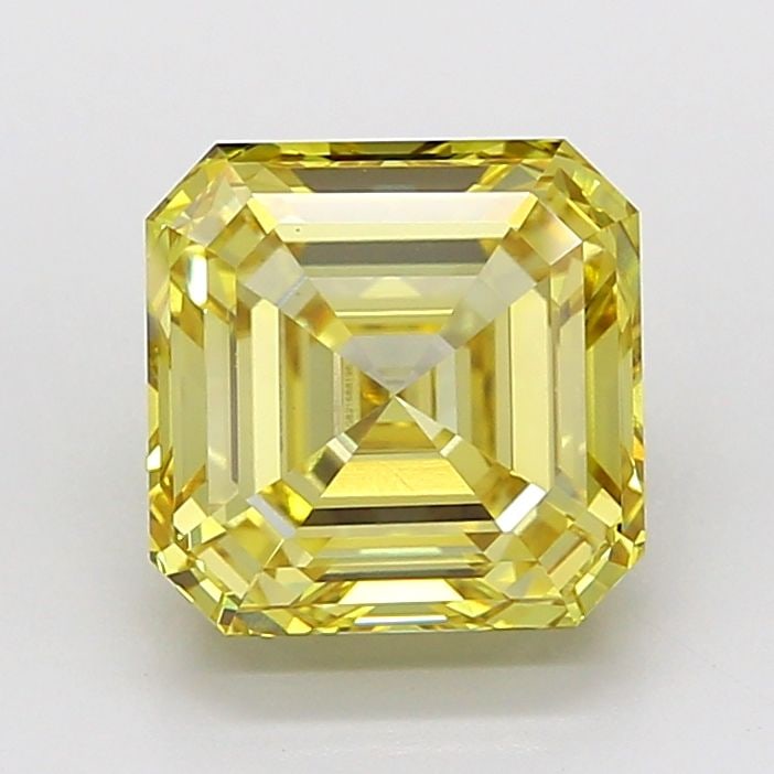 Loose Diamond - ASSCHER 4.57ct Fancy Intense Yellow VVS2: Loose Diamond - ASSCHER 4.57ct Fancy Intense Yellow VVS2 Source: This is a real non-mined Diamond that has been grown in a lab Shape: ASSCHER Carats: 4.57 Color: Fancy Intense Yellow Certification: IG