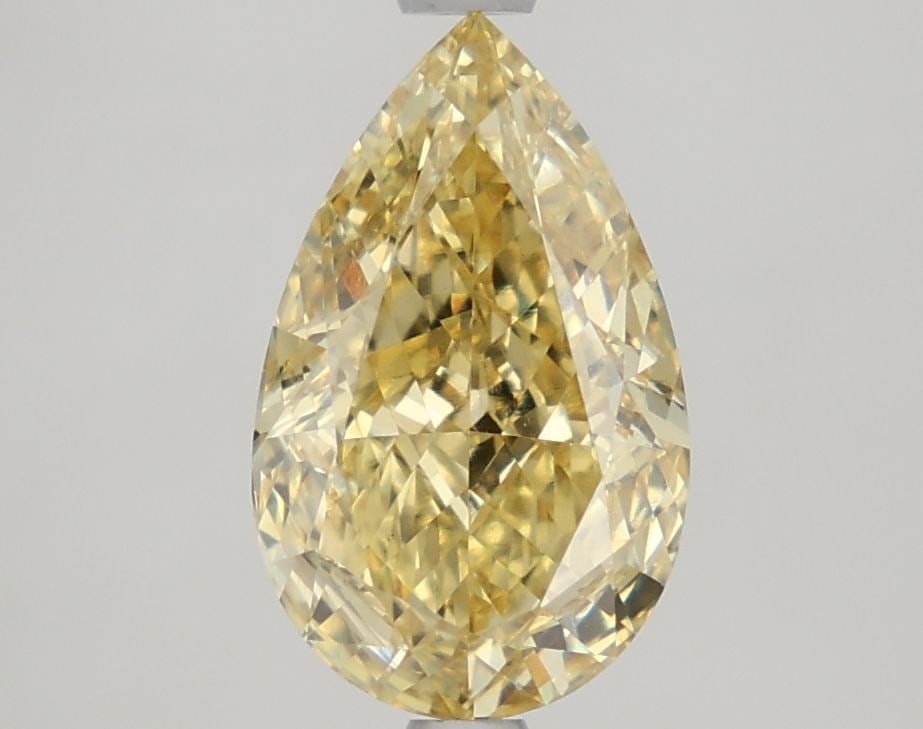 Loose Diamond - PEAR 2.43ct Fancy Intense Yellow VS1: Loose Diamond - PEAR 2.43ct Fancy Intense Yellow VS1 Source: This is a real non-mined Diamond that has been grown in a lab Shape: PEAR Carats: 2.43 Color: Fancy Intense Yellow Certification: IGI Video