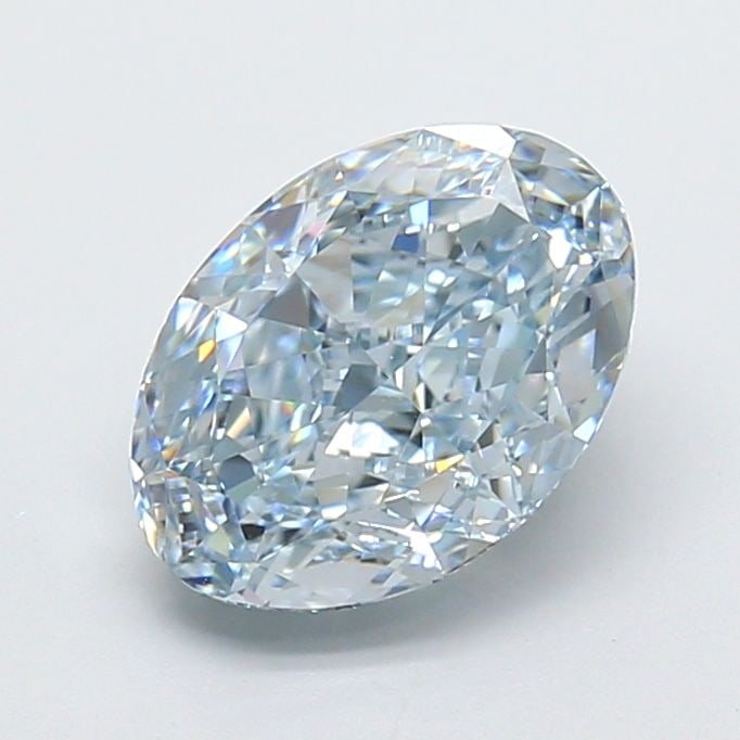 Loose Diamond - OVAL 3.14ct Fancy Vivid Blue VVS2: Loose Diamond - OVAL 3.14ct Fancy Vivid Blue VVS2 Source: This is a real non-mined Diamond that has been grown in a lab Shape: OVAL Carats: 3.14 Color: Fancy Vivid Blue Certification: IGI Video: