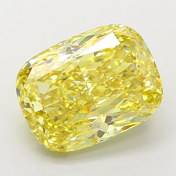 Loose Diamond - CUSHION MODIFIED 7.13ct Fancy Intense Yellow SI1: Loose Diamond - CUSHION MODIFIED 7.13ct Fancy Intense Yellow SI1 Source: This is a real non-mined Diamond that has been grown in a lab Shape: CUSHION MODIFIED Carats: 7.13 Color: Fancy Intense Yellow 