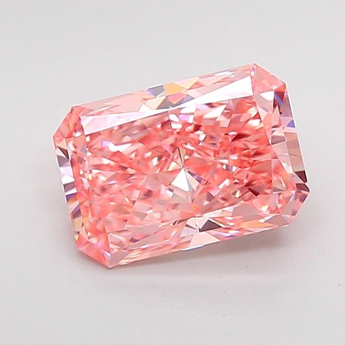 Loose Diamond - RADIANT 2.01ct Fancy Vivid Pink VVS2: Loose Diamond - RADIANT 2.01ct Fancy Vivid Pink VVS2 Source: This is a real non-mined Diamond that has been grown in a lab Shape: RADIANT Carats: 2.01 Color: Fancy Vivid Pink Certification: IGI Video: