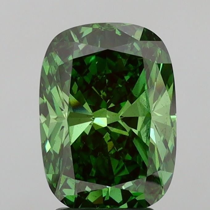 Loose Diamond - CUSHION BRILLIANT 3.02ct Fancy Vivid Green VS2: Loose Diamond - CUSHION BRILLIANT 3.02ct Fancy Vivid Green VS2 Source: This is a real non-mined Diamond that has been grown in a lab Shape: CUSHION BRILLIANT Carats: 3.02 Color: Fancy Vivid Green Cert