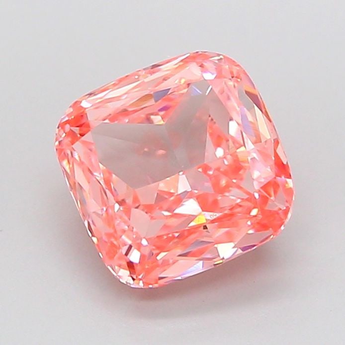 Loose Diamond - CUSHION MODIFIED 2.24ct Fancy Vivid Pink VVS2: Loose Diamond - CUSHION MODIFIED 2.24ct Fancy Vivid Pink VVS2 Source: This is a real non-mined Diamond that has been grown in a lab Shape: CUSHION MODIFIED Carats: 2.24 Color: Fancy Vivid Pink Certifi