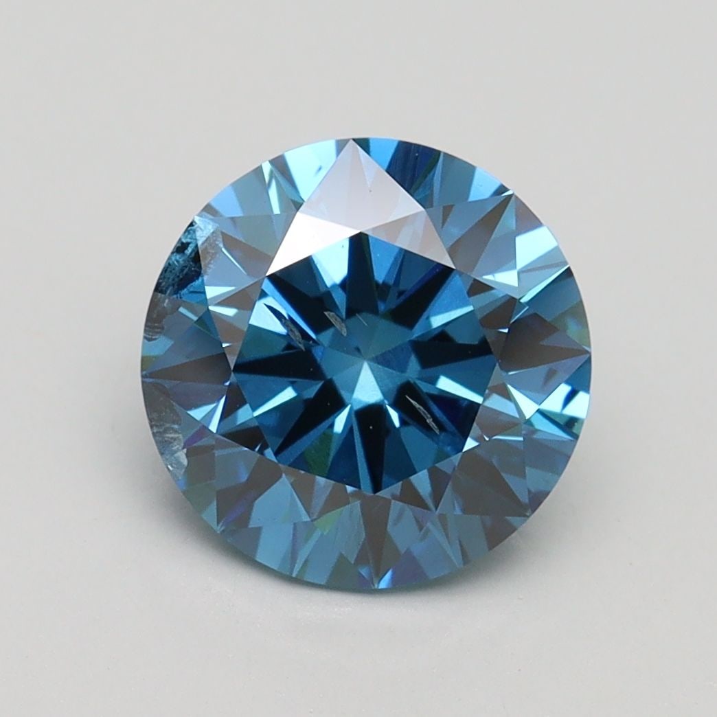 Loose Diamond - ROUND 2.5ct Fancy Vivid Blue SI2: Loose Diamond - ROUND 2.5ct Fancy Vivid Blue SI2 Source: This is a real non-mined Diamond that has been grown in a lab Shape: ROUND Carats: 2.5 Color: Fancy Vivid Blue Certification: IGI Video: