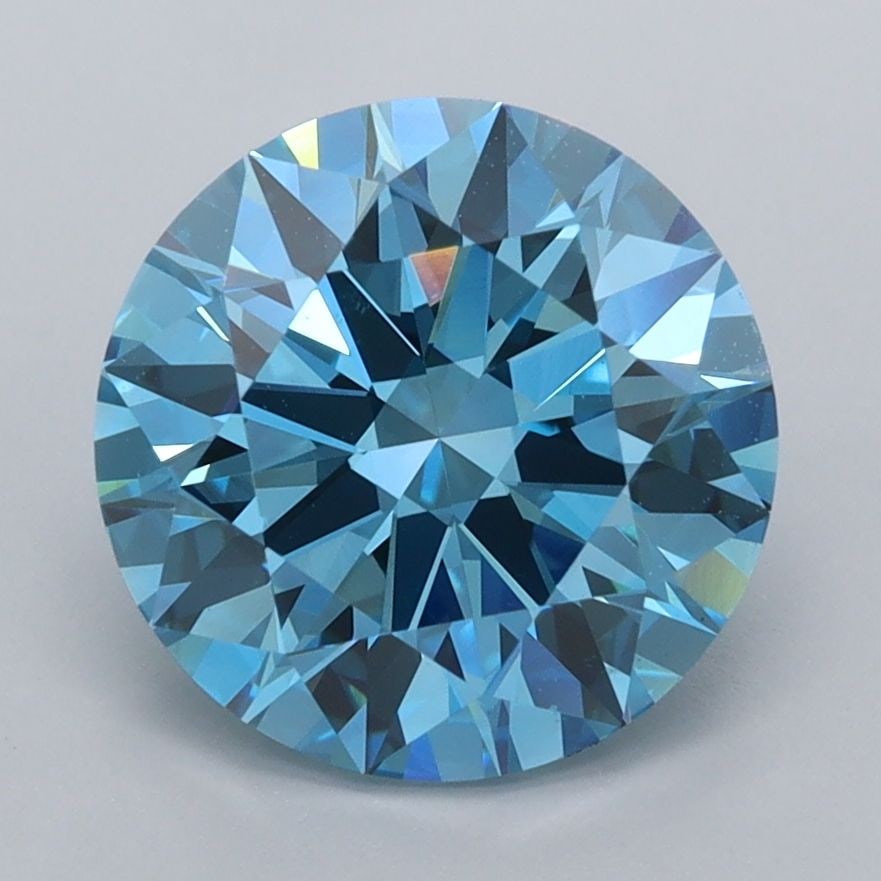 Ideal Loose Diamond - ROUND 2.99ct Fancy Vivid Blue VVS2: Ideal Loose Diamond - ROUND 2.99ct Fancy Vivid Blue VVS2 Source: This is a real non-mined Diamond that has been grown in a lab Shape: ROUND Carats: 2.99 Color: Fancy Vivid Blue Certification: IGI Vide