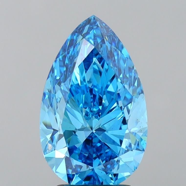 Loose Diamond - PEAR 3.0ct Fancy Vivid Blue VS1: Loose Diamond - PEAR 3.0ct Fancy Vivid Blue VS1 Source: This is a real non-mined Diamond that has been grown in a lab Shape: PEAR Carats: 3.0 Color: Fancy Vivid Blue Certification: IGI Video: