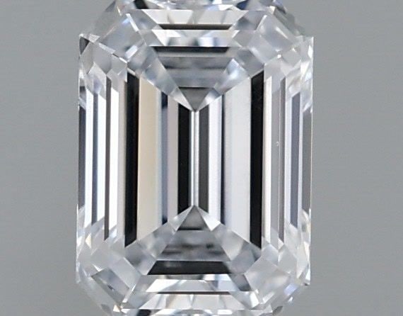 Loose Diamond - EMERALD 0.53ct F VS1: Loose Diamond - EMERALD 0.53ct F VS1 Source: This is a real non-mined Diamond that has been grown in a lab Shape: EMERALD Carats: 0.53 Color: F Clarity: VS1 Certification: IGI Video: