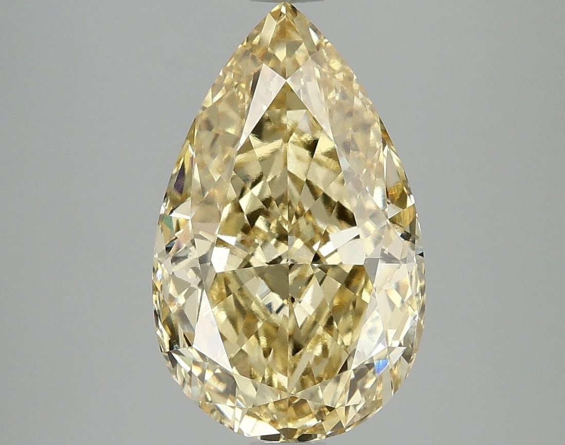 Loose Diamond - PEAR 4.03ct Fancy Vivid Yellow VS1: Loose Diamond - PEAR 4.03ct Fancy Vivid Yellow VS1 Source: This is a real non-mined Diamond that has been grown in a lab Shape: PEAR Carats: 4.03 Color: Fancy Vivid Yellow Certification: IGI Video: