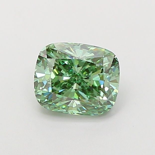 Loose Diamond - CUSHION MODIFIED 1.33ct Fancy Vivid Green VS1: Loose Diamond - CUSHION MODIFIED 1.33ct Fancy Vivid Green VS1 Source: This is a real non-mined Diamond that has been grown in a lab Shape: CUSHION MODIFIED Carats: 1.33 Color: Fancy Vivid Green Certif