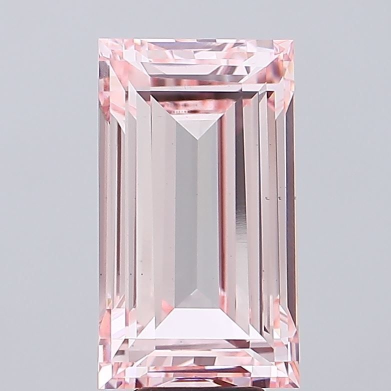 Loose Diamond - BAGUETTE 10.02ct Fancy Intense Pink VS1: Loose Diamond - BAGUETTE 10.02ct Fancy Intense Pink VS1 Source: This is a real non-mined Diamond that has been grown in a lab Shape: BAGUETTE Carats: 10.02 Color: Fancy Intense Pink Certification: IGI