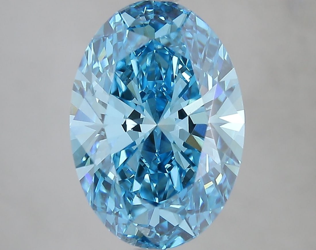 Loose Diamond - OVAL 5.07ct Fancy Vivid Blue VS1: Loose Diamond - OVAL 5.07ct Fancy Vivid Blue VS1 Source: This is a real non-mined Diamond that has been grown in a lab Shape: OVAL Carats: 5.07 Color: Fancy Vivid Blue Certification: IGI Video: Video
