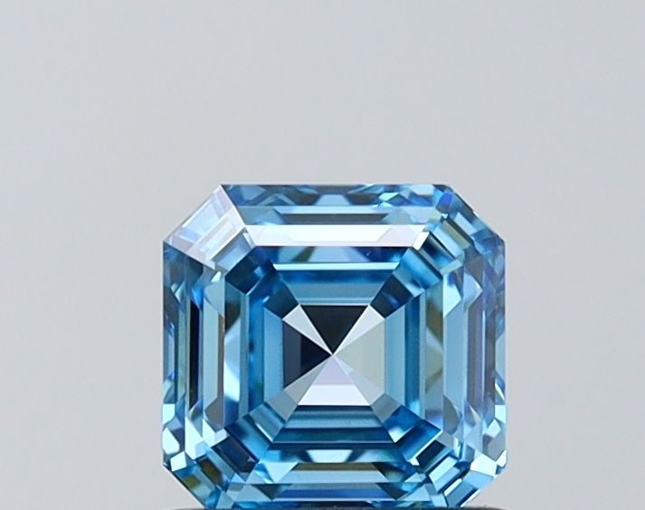 Loose Diamond - ASSCHER 1.04ct Fancy Vivid Blue VVS2: Loose Diamond - ASSCHER 1.04ct Fancy Vivid Blue VVS2 Source: This is a real non-mined Diamond that has been grown in a lab Shape: ASSCHER Carats: 1.04 Color: Fancy Vivid Blue Certification: IGI