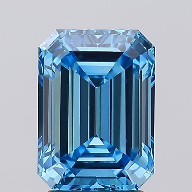 Loose Diamond - EMERALD 3.09ct Fancy Vivid Blue VVS2 (1 of 1)
