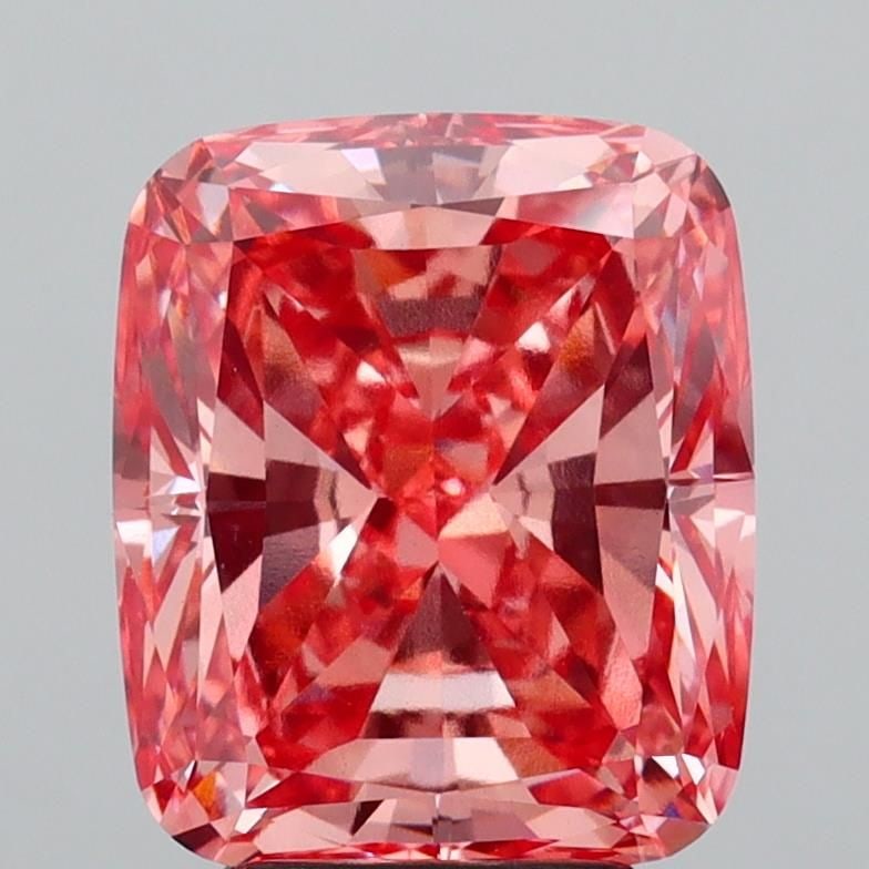 Loose Diamond - CUSHION MODIFIED 5.2ct Fancy Vivid Pink VS1: Loose Diamond - CUSHION MODIFIED 5.2ct Fancy Vivid Pink VS1 Source: This is a real non-mined Diamond that has been grown in a lab Shape: CUSHION MODIFIED Carats: 5.2 Color: Fancy Vivid Pink Certificat