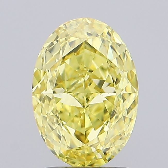 Loose Diamond - OVAL 2.53ct Fancy Vivid Yellow VVS2: Loose Diamond - OVAL 2.53ct Fancy Vivid Yellow VVS2 Source: This is a real non-mined Diamond that has been grown in a lab Shape: OVAL Carats: 2.53 Color: Fancy Vivid Yellow Certification: IGI Video: