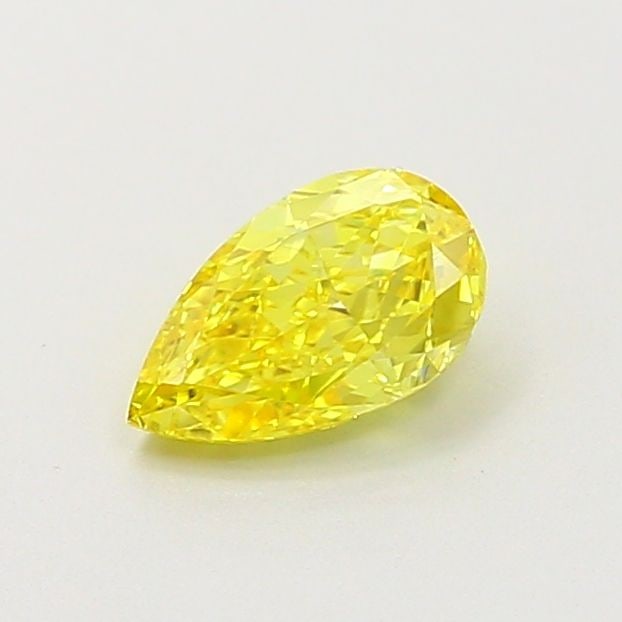 Loose Diamond - PEAR 0.56ct Fancy Vivid Yellow VS1: Loose Diamond - PEAR 0.56ct Fancy Vivid Yellow VS1 Source: This is a real non-mined Diamond that has been grown in a lab Shape: PEAR Carats: 0.56 Color: Fancy Vivid Yellow Certification: IGI Video: