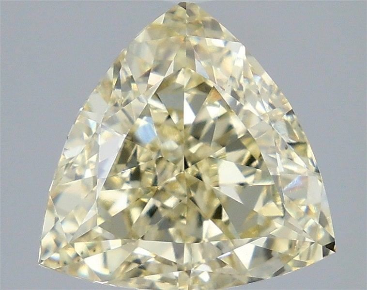 Loose Diamond - TRIANGULAR 3.07ct Fancy Light Yellow VS1: Loose Diamond - TRIANGULAR 3.07ct Fancy Light Yellow VS1 Source: This is a real non-mined Diamond that has been grown in a lab Shape: TRIANGULAR Carats: 3.07 Color: Fancy Light Yellow Certification: I