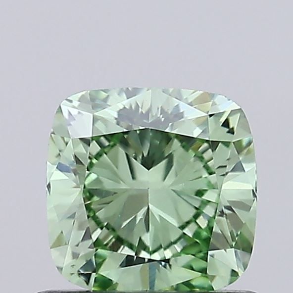 Loose Diamond - CUSHION MODIFIED 0.76ct Fancy Vivid Green VS2: Loose Diamond - CUSHION MODIFIED 0.76ct Fancy Vivid Green VS2 Source: This is a real non-mined Diamond that has been grown in a lab Shape: CUSHION MODIFIED Carats: 0.76 Color: Fancy Vivid Green Certif