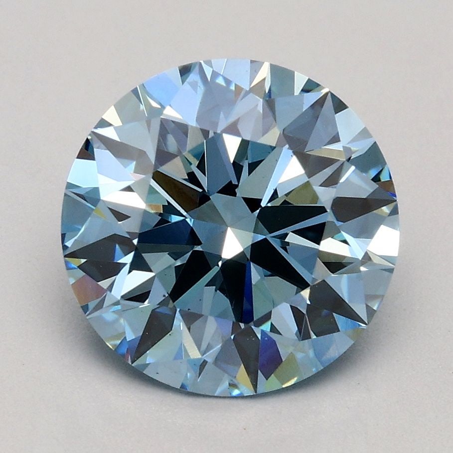 Ideal Loose Diamond - ROUND 2.05ct Fancy Intense Blue VS2: Ideal Loose Diamond - ROUND 2.05ct Fancy Intense Blue VS2 Source: This is a real non-mined Diamond that has been grown in a lab Shape: ROUND Carats: 2.05 Color: Fancy Intense Blue Certification: IGI V