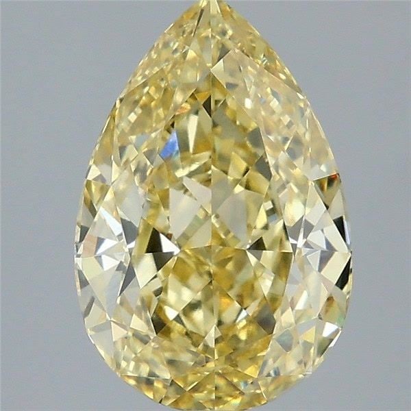 Loose Diamond - PEAR 3.08ct Fancy Intense Yellow VVS2: Loose Diamond - PEAR 3.08ct Fancy Intense Yellow VVS2 Source: This is a real non-mined Diamond that has been grown in a lab Shape: PEAR Carats: 3.08 Color: Fancy Intense Yellow Certification: IGI Vide