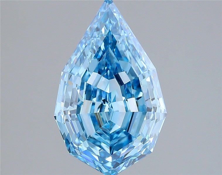 Loose Diamond - PEAR 2.06ct Fancy Vivid Blue VVS2: Loose Diamond - PEAR 2.06ct Fancy Vivid Blue VVS2 Source: This is a real non-mined Diamond that has been grown in a lab Shape: PEAR Carats: 2.06 Color: Fancy Vivid Blue Certification: IGI Video: