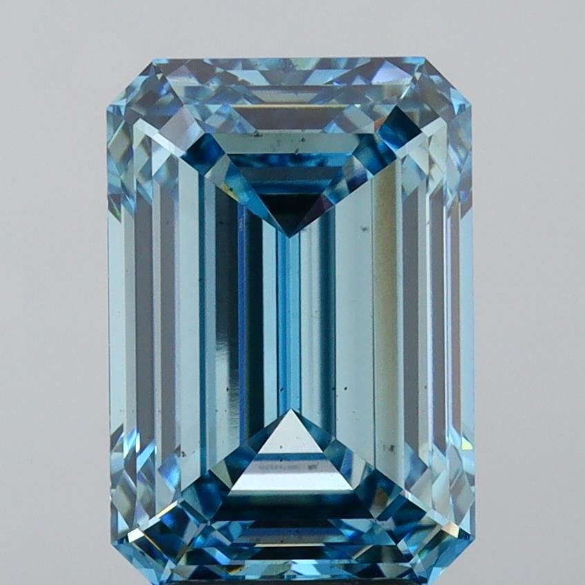 Loose Diamond - EMERALD 5.09ct Fancy Vivid Blue VS2: Loose Diamond - EMERALD 5.09ct Fancy Vivid Blue VS2 Source: This is a real non-mined Diamond that has been grown in a lab Shape: EMERALD Carats: 5.09 Color: Fancy Vivid Blue Certification: IGI Video: