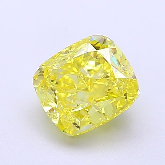 Loose Diamond - CUSHION MODIFIED 1.72ct Fancy Intense Yellow VVS2: Loose Diamond - CUSHION MODIFIED 1.72ct Fancy Intense Yellow VVS2 Source: This is a real non-mined Diamond that has been grown in a lab Shape: CUSHION MODIFIED Carats: 1.72 Color: Fancy Intense Yellow
